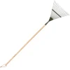 BoronGreen lawn rake with curved steel tines and ergonomic handle.