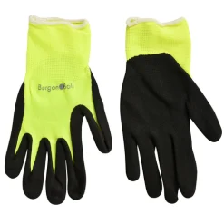 Florabrite yellow garden gloves, S/M, durable and comfortable.
