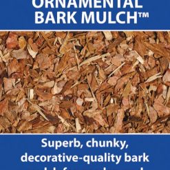 Ornamental bark mulch 60L, decorative bark for garden beds and paths.