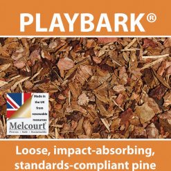 Playbark 60L, soft bark mulch for safe play areas and landscaping.