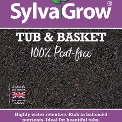 Sylvagrow Tub & Basket 40L, lightweight compost for tubs, baskets, and planters.